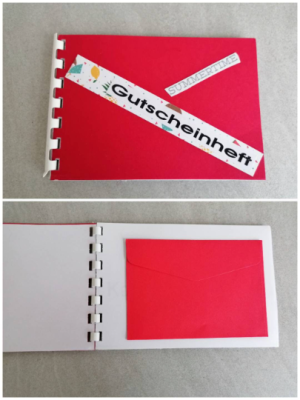 Gutscheinbuch zum selber gestalten, rot - Gutscheinbuch zum selber gestalten, rot