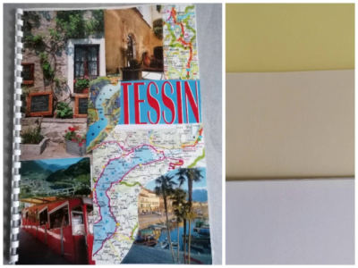 Fotobuch, Skizzenheft Italien, Tessin, A4, upcycling - Fotobuch, Skizzenheft Italien, Tessin, A4, up