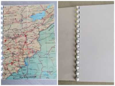 Collegeblock, Reisetagebuch, A5 Landkarten, El Salvador - Collegeblock, Reisetagebuch, A5