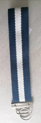 Schlüsselband 18 cm , blau-weiß gestreift - Schlüsselband 18 cm , blau-weiß gestreift
