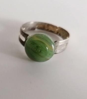 Fingerring Ringgröße 16, grün - Fingerring Ringgröße 16, grün