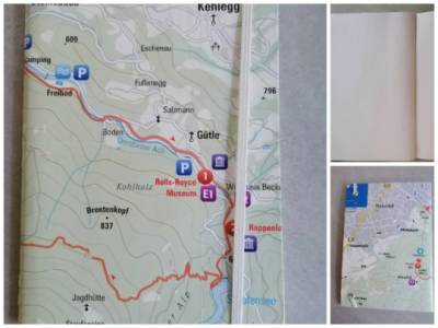 Skizzenheft A5 Landkarten, Kahlegg Staufensee - Skizzenheft A5 Landkarten, Kahlegg Staufensee