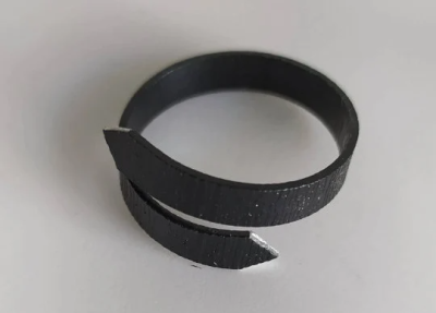 Fingerring Ringgröße 21, schwarz - Fingerring Ringgröße 21, schwarz