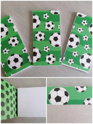 3er Set, Notizblock, Notizheft, Schreibheft, Fußball - 3er Set, Notizblock, Notizheft, Schreibheft,