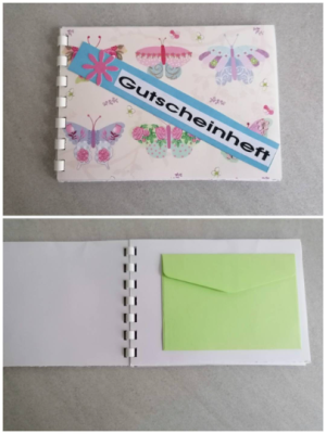 Gutscheinbuch zum selber gestalten, Schmetterling - Gutscheinbuch zum selber gestalten, Schmetterlin