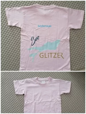 T-Shirt Mädchen, Bodensee-Aufdruck, Gr. 116 - T-Shirt Mädchen, Bodensee-Aufdruck, Gr. 116