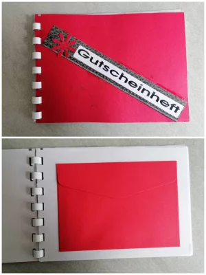 Gutscheinbuch zum selber gestalten, rot - Gutscheinbuch zum selber gestalten, rot