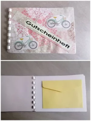 Gutscheinbuch zum selber gestalten, Fahrrad - Gutscheinbuch zum selber gestalten, Fahrrad
