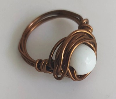 Fingerring aus Schmuckdraht Ringgröße 18 - Fingerring aus Schmuckdraht Ringgröße 18