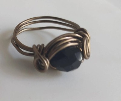 Fingerring aus Schmuckdraht Ringgröße 18 - Fingerring aus Schmuckdraht Ringgröße 18