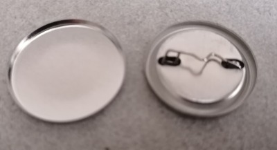 10er Set Button mit Sichherheitsnadel Rohlinge 25 mm - 10er Set Button mit Sichherheitsnadel