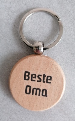 Schlüsselanhänger aus Holz Beste Oma - Schlüsselanhänger aus Holz Beste Oma