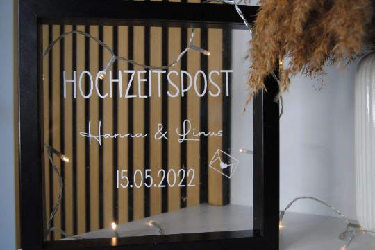 Aufkleber Hochzeitspost Geldgeschenke Schriftzug