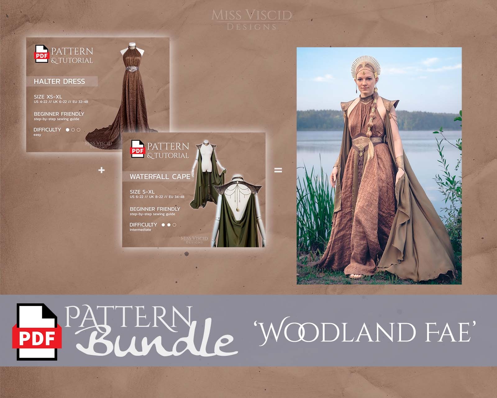 WOODLAND FAE - PDF pattern bundle with sewing guides 2