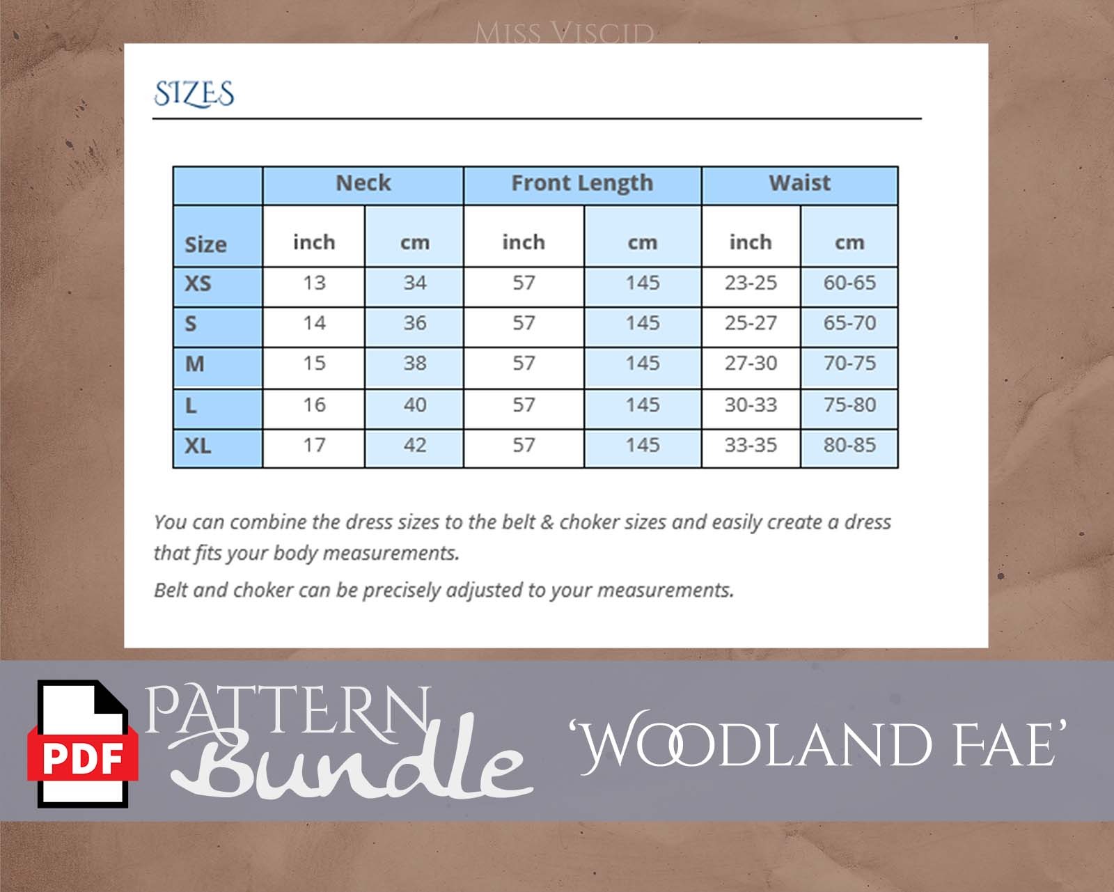 WOODLAND FAE - Schnittmuster Bundle für DIN A4 Drucker und DIN A0 Plotter 3