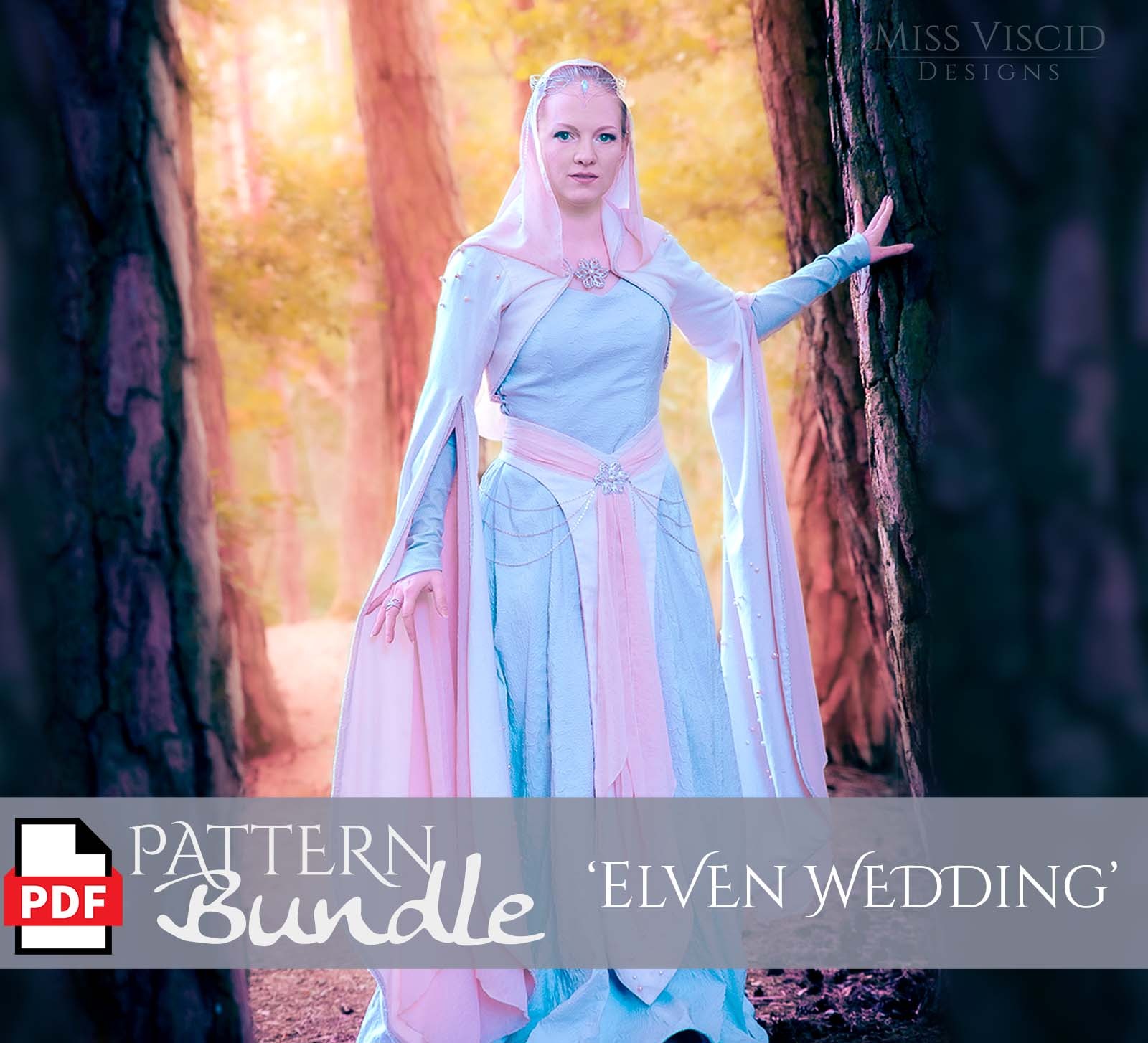 ELVEN WEDDING - PDF pattern bundle for fantasy bridal gown