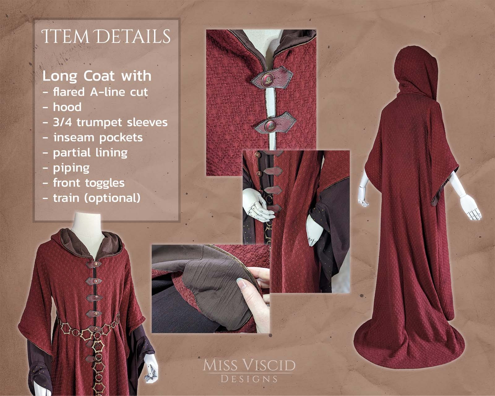 Mage Coat PDF pattern with sewing guide 2