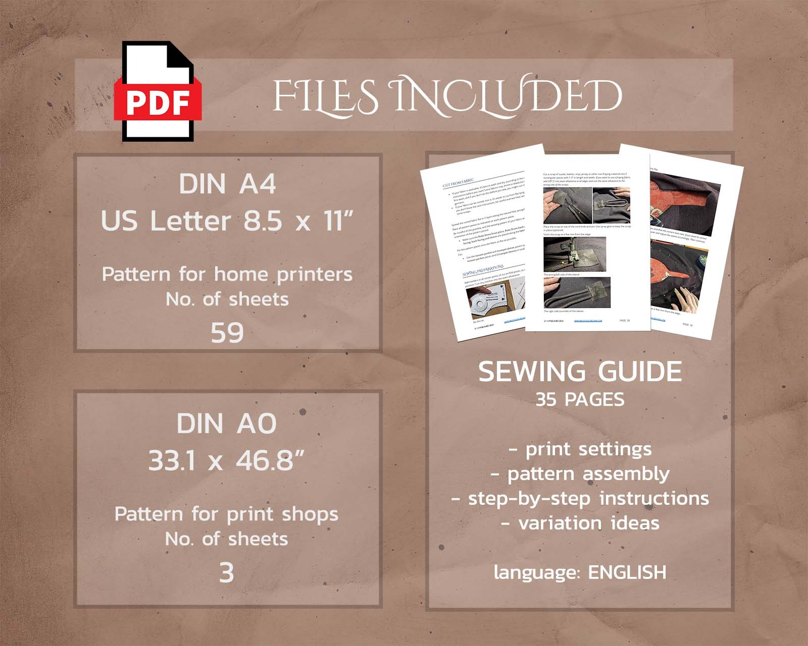 Robenkleid PDF-Schnittmuster mit Tutorial in DIN A4 und DIN A0 4