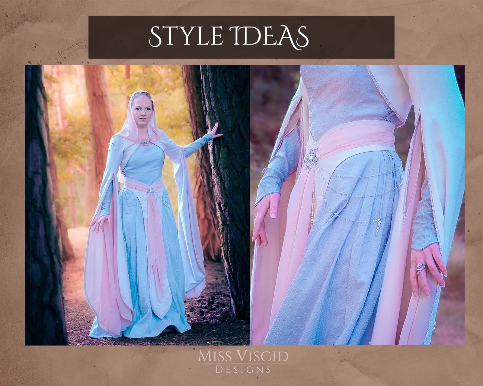ELVEN WEDDING - PDF pattern bundle for fantasy bridal gown 5