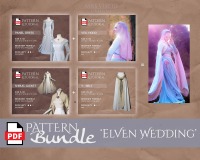 ELVEN WEDDING - PDF pattern bundle for fantasy bridal gown 2