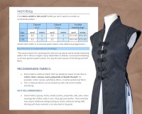 Womans Tabard Vest with high collar - digital pattern with sewing guide 3
