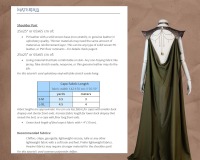 Cape with waterfall back for fantasy costumes - PDF pattern for download 4