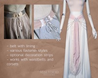 Y-Belt for fantasy gowns sizes S-3X - pdf pattern with tutorial 2