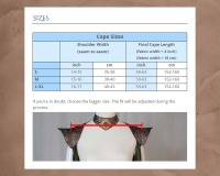 Cape with waterfall back for fantasy costumes - PDF pattern for download 5