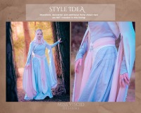 Fantasy gown &amp; Elven dress as PDF pattern for DIN A4, US Letter and DIN A0 printer 6