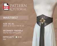 Waistbelt for fantasy dress - pdf pattern with sewing guide