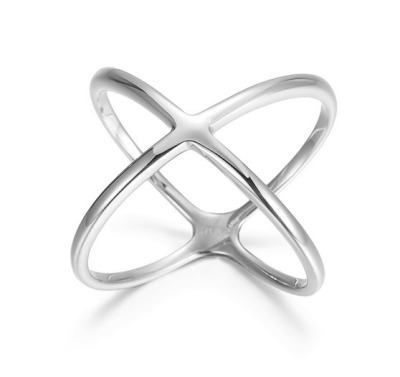 X-Form Edelstahlring Silber