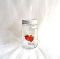 Glas mit Henkel Nr. 6 Motiv Erdbeere 2