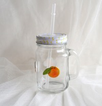 Glas mit Henkel Nr. 8 Motiv Orange 3