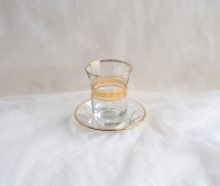Türkisches Teeglas mit Teller 12-teilig, 6 Tassen, 6 Teller