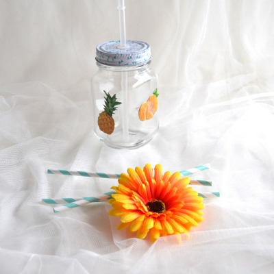 Glas mit Henkel Nr. 1 Motiv Ananas - Gläser