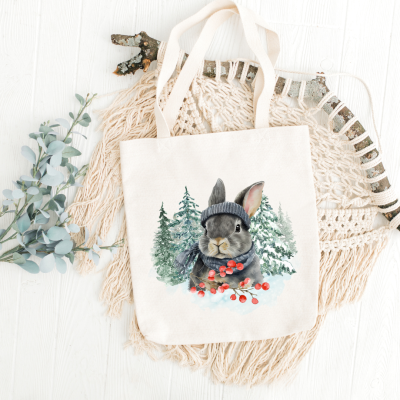 Canvas BunnyBag - Motiv: Winterbunny