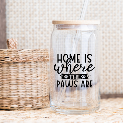 CoffeeBunGlass - klarglas - Motiv: HomePaws