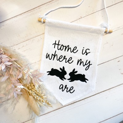 Wimpel - Home is where my bunnies are - Wimpel - Home is where my Bunnies are