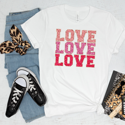 LOVE .. Shirt in 2 Motivgrößen - Unisex - In verschiedenen Farben - Gr. S - XXL