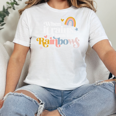 Rainbow .. Shirt in 2 Motivgrößen - Unisex - In verschiedenen Farben - Gr. S - XXL