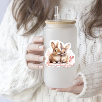 CoffeeBunGlass - frosted - Motiv: Somebunny special