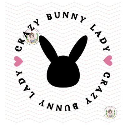 Crazy Bunny Lady Sticker - für alle glatten Oberflächen