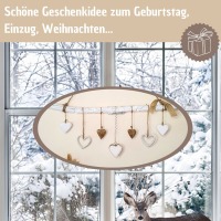 HERZ Fensterdeko hängend - ganzjährig mit /ohne Lichterkette 15