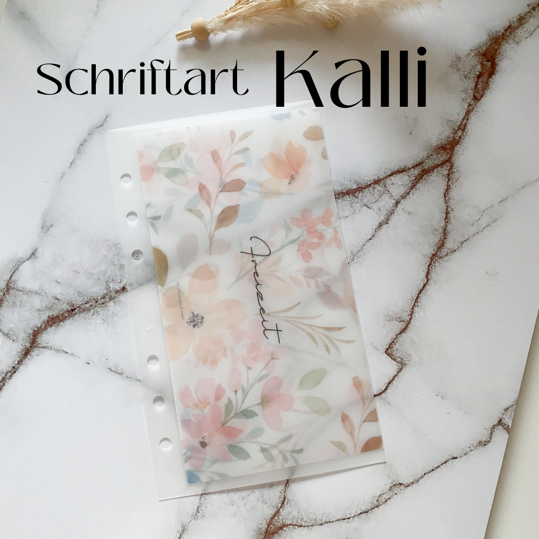 Geldumschlag matt transparent Wildblumen A7, A6, A5 | mit Wunschtext 18