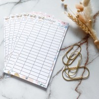 BudgetSheet Flower A7 A6 A5 2