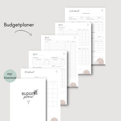 Budgetplaner | deutsch A5 | Haushaltsbuch | Finanzplaner | Budgetbuch | Planer | Jahresplaner