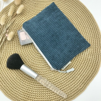 Kosmetiktasche petrol blau Cord M - Eine Kosmetiktasche aus Cord bietet Deinen kleinen Schätzen