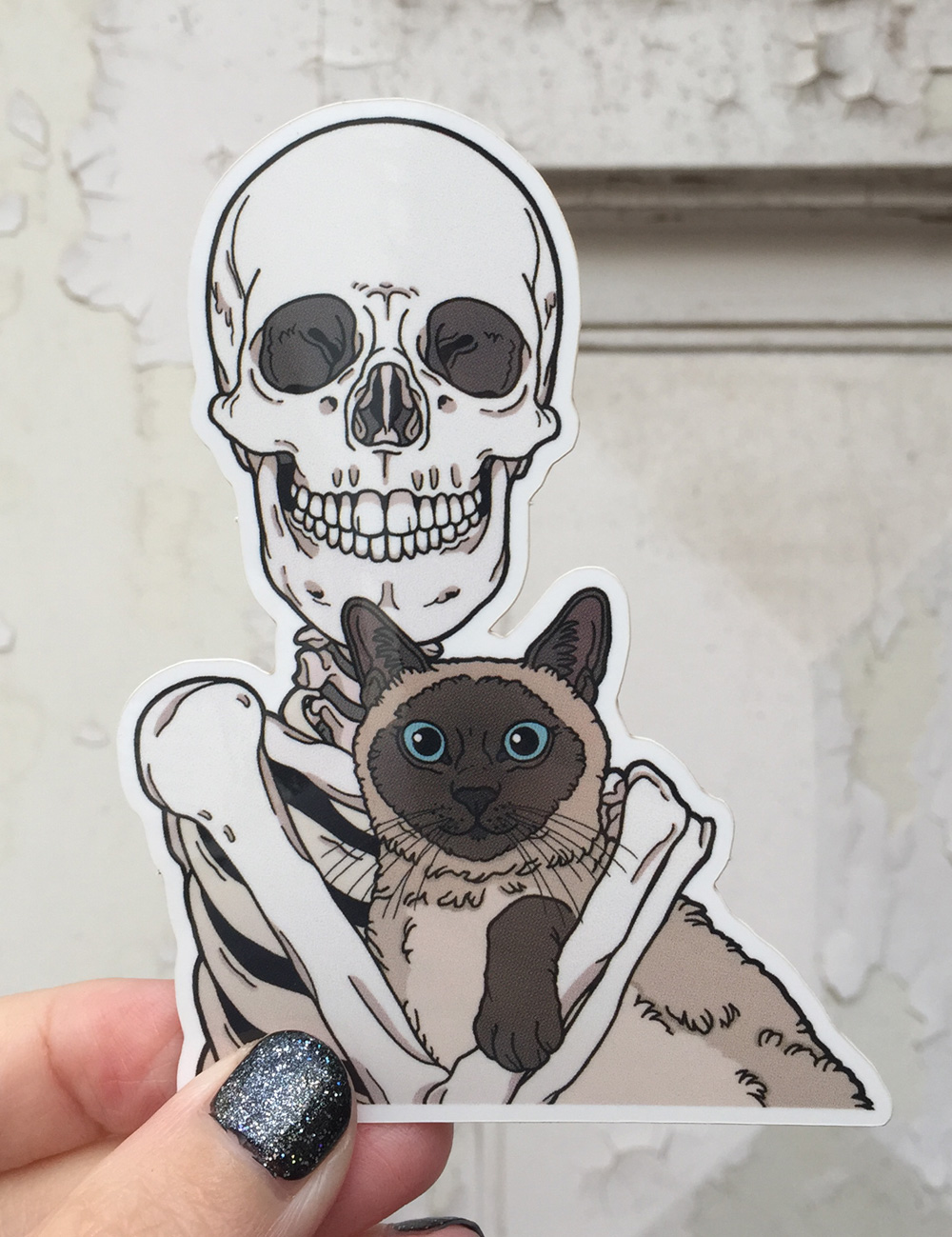 Siamese cat friend sticker
