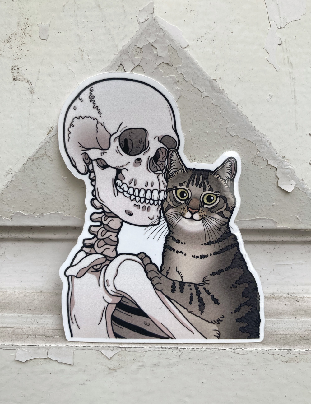 Tabby cat friend sticker