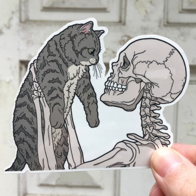 Cat friend sticker